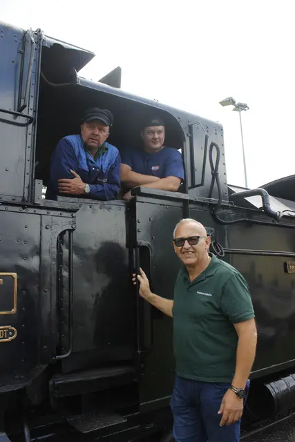 Herbert Frantes mit seinen Lokführern | Foto: Walter Kellner