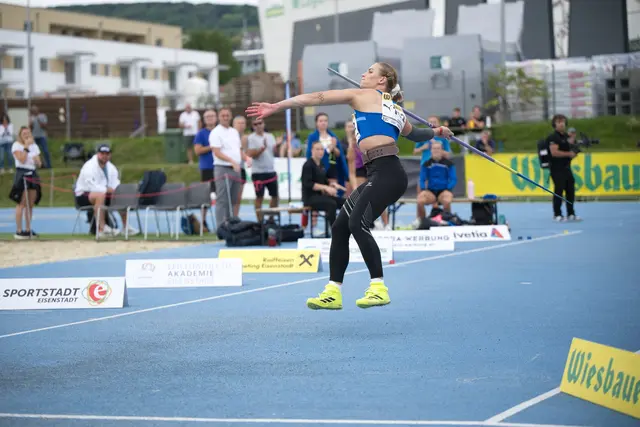 Kate Hudson warf ihren Speer zur Goldmedaille. | Foto: ÖLV / Alfred Nevsimal
