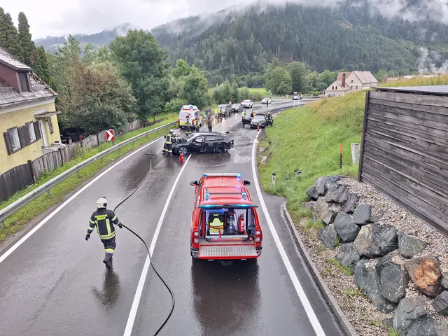 Der Unfall auf der Obdacher Bundesstraße. | Foto: Feuerwehr