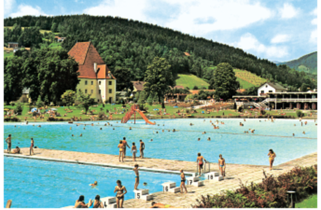 Das Bärnbacher Schlossbad zur damaligen Zeit. | Foto: Gemeinde Bärnbach