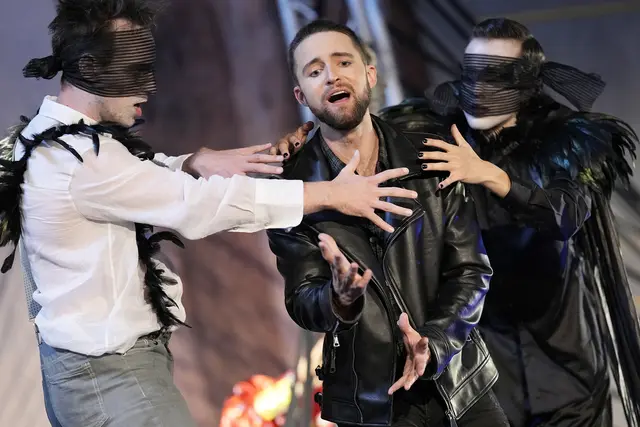 Sebastian Taschner (Aristeo), Olivier Benoît (Orfeo), Tim Lehmann (Pluto) | Foto: Reinhard Winkler