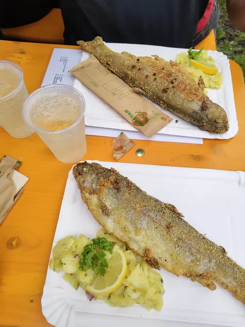 Die gebratene Forelle war wohl für viele FestbesucherInnen das kulinarische Highlight. | Foto: MeinBezirk