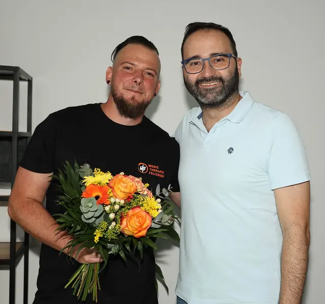 v.l.n.r.: Christoph Weninger, Bürgermeister Andreas Hueber. | Foto: Gerhard Breitschopf