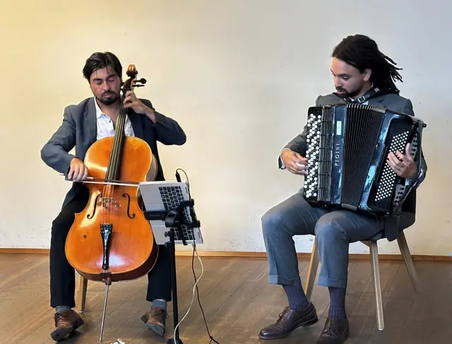 Das Duo "Portes de Fer" beim Auftritt in Trahütten | Foto: Christine Piswanger-Richter