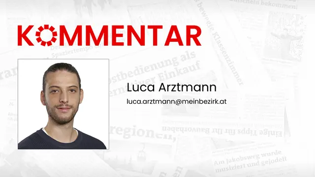 MeinBezirk-Redakteur Luca Arztmann warnt vor unnötigen Baumfällungen.  | Foto: Max Spitzauer/MeinBezirk