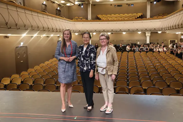Maria Großbauer, Qi Mei und Erika Buchinger. | Foto: Kathrin Schauer