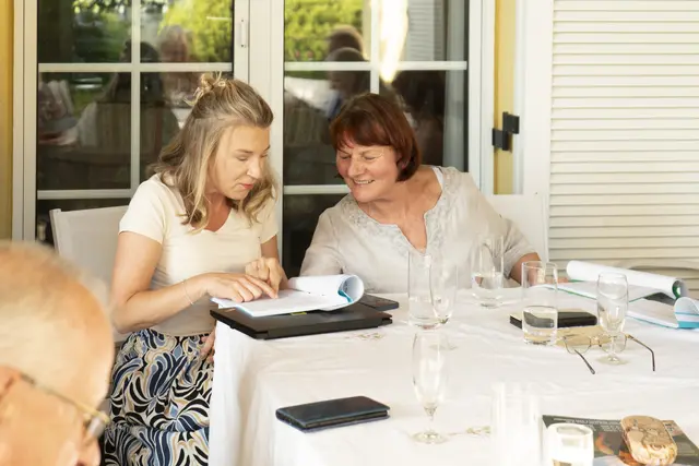 Christiana Mathe und Andrea Müllner bei der Leseprobe. | Foto: Christina Mitsch