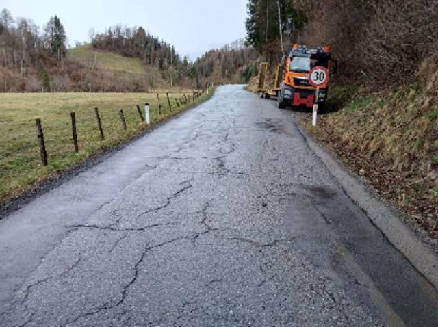 Ein Teil des betroffenen Straßenstücks. | Foto: Land Stmk