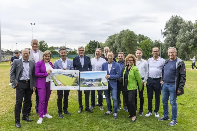 Das Land Salzburg fördert die Sportinfrastruktur in den Gemeinden. Ein Beispiel ist der Neubau des American-Football-Zentrums in Salzburg-Liefering (Archivbild). | Foto: Stadt Salzburg/wildbild/Rohrer 