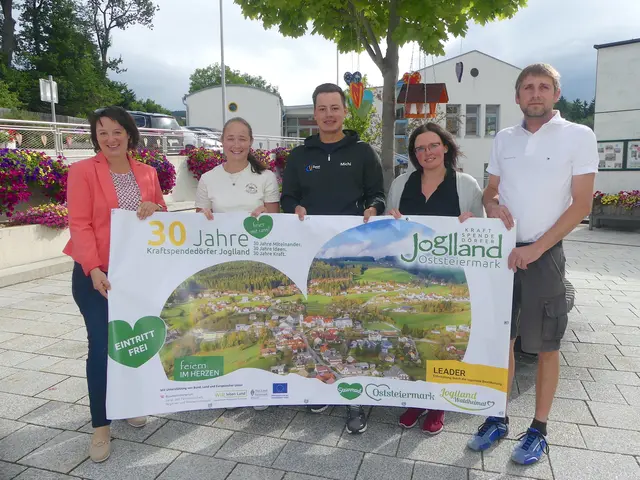 Organisationsteam des Kraftspendekirtags: Bgm. Anita Feiner, Michelle Holzer (Büro Kraftspendedörfer Joglland), Michael Zink (Landjugend), Angela Narnhofer (Ortsbäuerin),  Martin Haubenwaller (Bauernbund, v. li.) | Foto: Grabenhofer