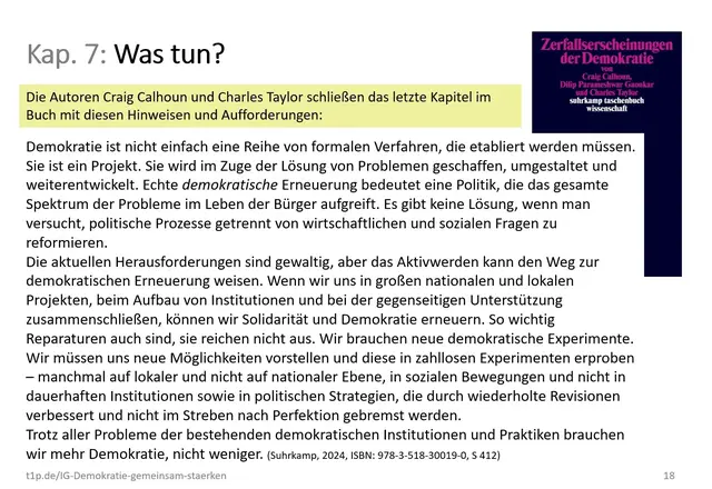 Zitate von Craig Calhoun und Charles Taylor aus ihrem Beitrag in "Zerfallserscheinungen der Demokratie". Weitere Zitate aus diesem Buch: https://bsky.app/profile/arnoniesner.bsky.social/post/3lvvxh55w622i