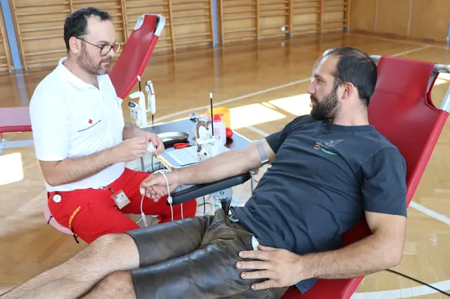 Markus Klug geht ziemlich regelmäßig zum Blutspenden | Foto: Gerhard Langmann
