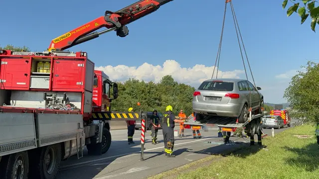Am 10. August ereignete sich auf der Westautobahn A1 ein Verkehrsunfall in Fahrtrichtung Wien, zwischen den Anschlussstellen Ybbs und Pöchlarn. | Foto: DOKU-NÖ