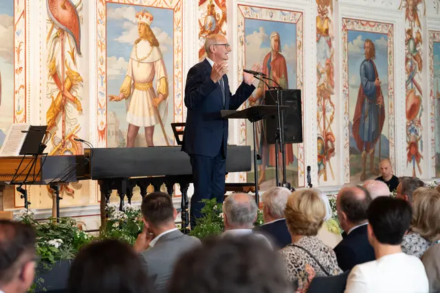 Landeshauptmann Anton Mattle bei der Eröffnung der Festwochen der Alten Musik. | Foto: Birgit Pichler