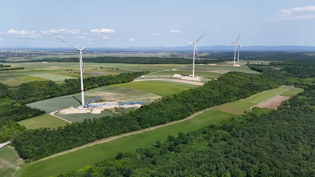 Der im Juli 2025 in Betrieb genommene Windpark Spannberg IV im Bezirk Gänserndorf | Foto: W.E.B Windenergie AG