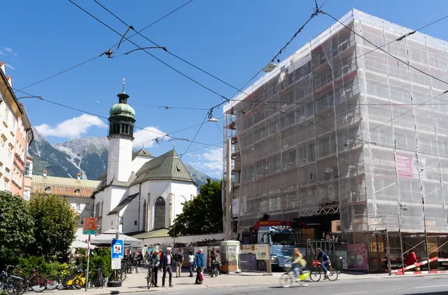 Die neue Markenwelt der Lebensraum Tirol Gruppe entsteht derzeit am Franziskanerplatz in Innsbruck. | Foto: Lebensraum Tirol Gruppe / Eva-Maria Hofer