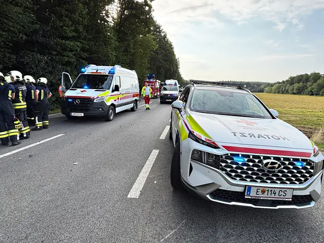 Das Notarztteam übernahm die Versorgung der Verletzten. Diese wurden anschließend in die Klinik Oberwart gebracht. | Foto: Stadtfeuerwehr Pinkafeld