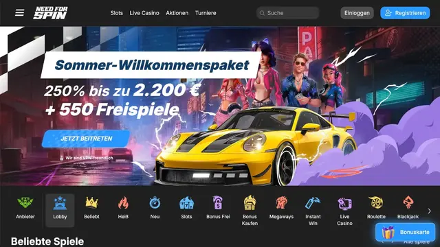 Need for Spin Casino mit Mobile Zahlungsmethoden