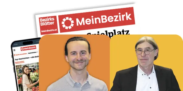 Geschäftsstellenleiter Lukas Schafhauser und Werbeberater Günther Winkler vervollständigen das Zwettler MeinBezirk Team. | Foto: MB
