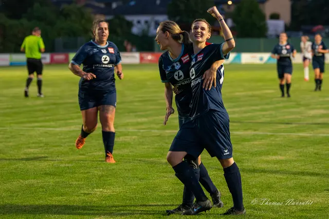 Jubelbilder von Torschützin Lisa Stocker zum 3:0 – damit zieht die SCH-Mannschaft in die erste Hauptrunde ein. | Foto: Thomas Navratil