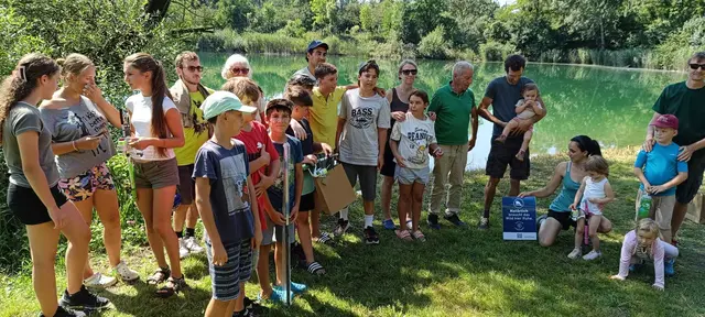 Die begeisterten Kinder beim Kinderfischen in Langenlebarn. | Foto: Pfaffl