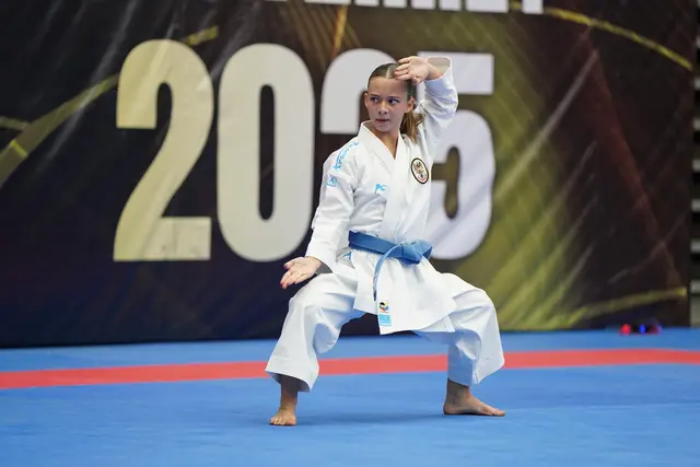 Sophie Strodl erkämpfte sich die Bronzemedaille. | Foto: Karate Insight / Martin Kremser
