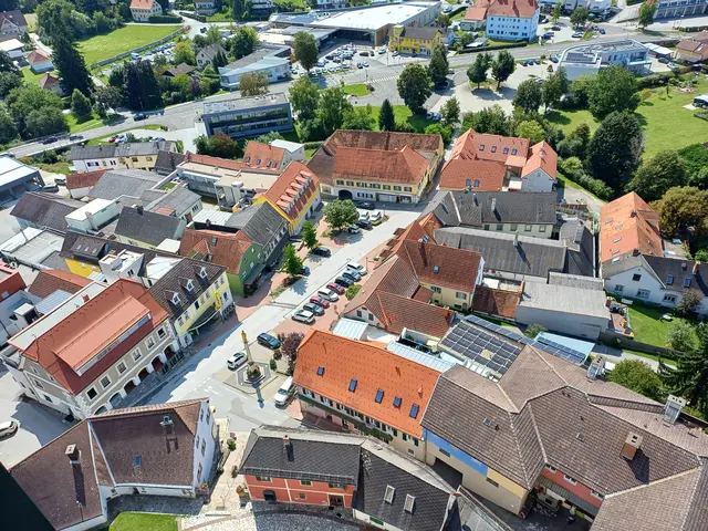 Ausblick auf den Hauptplatz von Pischelsdorf.