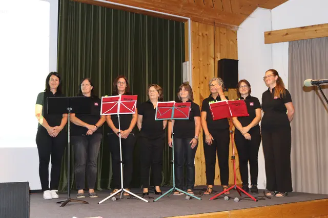 Der Chor unterstützt die Schauspieler:innen.  | Foto: Elisabeth Zangerl