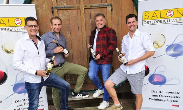 Die Winzer Roman Degn (4x), Paul Hahn (10x + 1x Salon-Bundessieger) Stefan Pratsch (10x) und Franz Vock (4x + 1x Salon-Bundessieger) wurden schon mehrfach ausgezeichnet. | Foto: DEGN.wein