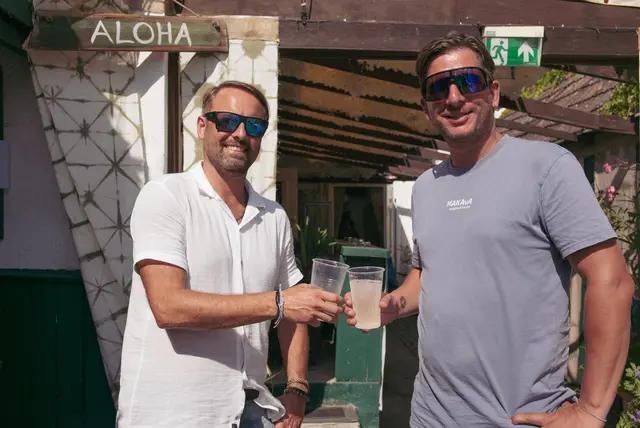 Gut gelaunt: Philipp Reischl und Andreas Böck. | Foto: Santrucek