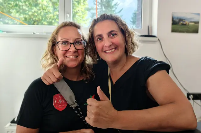 Heidi Gagulic mit Angelika Hochrieder. | Foto: Christian Nowotny