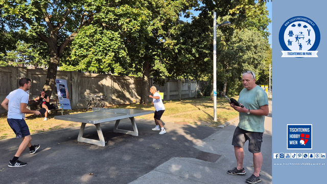 Tischtennis-Begeisterung in Wien beim Projekt „Tischtennis im Park“. | Foto: Tischtennis Hobby Wien
