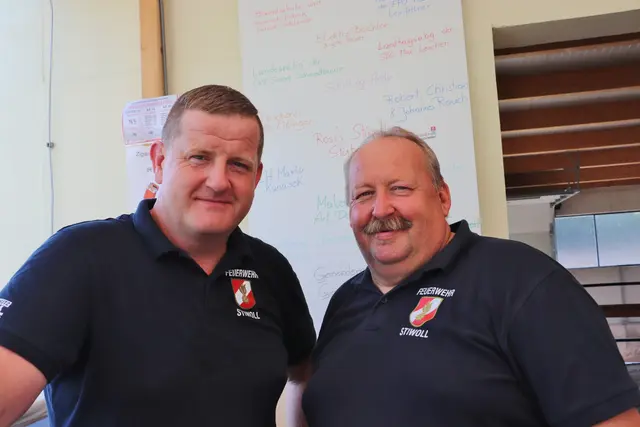 OBI Martin Stampler und HBI Günter Kriegl von der FF Stiwoll | Foto: Edith Ertl