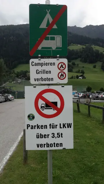 deutlich gekennzeichnete Camping-Hot-Spots | Foto: TBW Est. Stubai