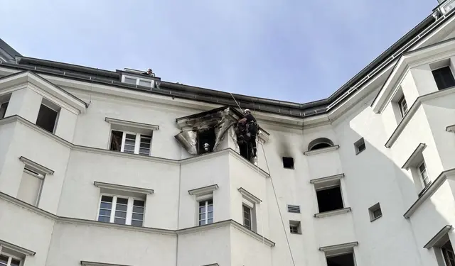 Auch die Wiener Höhenretter waren beim Wohnungsbrand im dritten Bezirk im Einsatz. | Foto: Stadt Wien | Feuerwehr