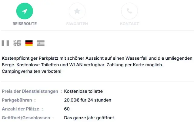 Aufgrund gesetzwidriger Gemeindeverordnungen werden Parkplätze als Camping-Stellplätze beworben! | Foto: TBW Est. Stubai