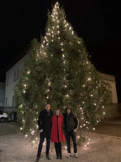 Jährlich spendet die Gemeinde Hohenthrun einen Christbaum an ihre Partnergemeinde in Italien.  | Foto: Gemeinde Hohenthurn