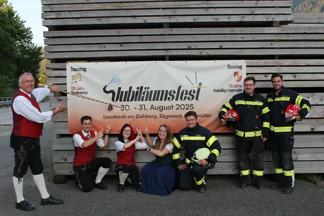 Musikverein und Feuerwehr in Steinbach am Ziehberg laden ein zum gemeinsamen Jubiläumsfest. | Foto: Dilly