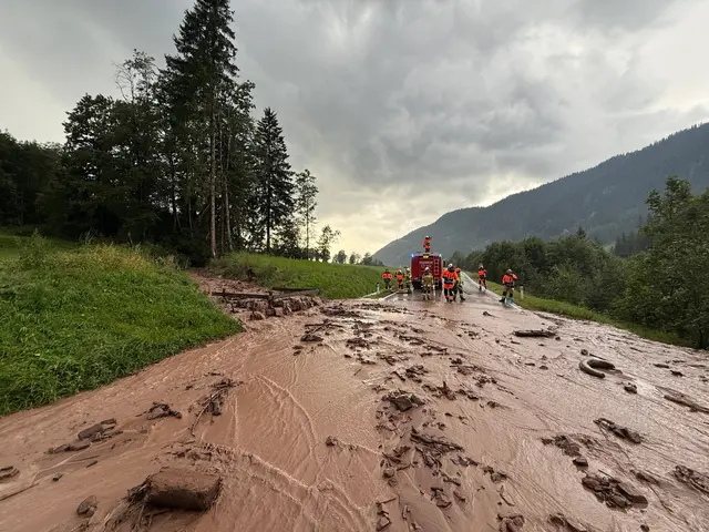 Die Feuerwehren im Pinzgau wurden übers lange Wochenende ziemlich gefordert. Unter anderem kam es zu Murenabgängen. | Foto: Feuerwehr Leogang
