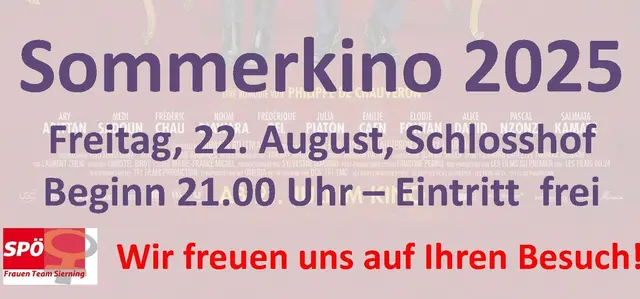 Die Frauen des Teams Sierning laden zum Sommerkino im Schlosshof ein.