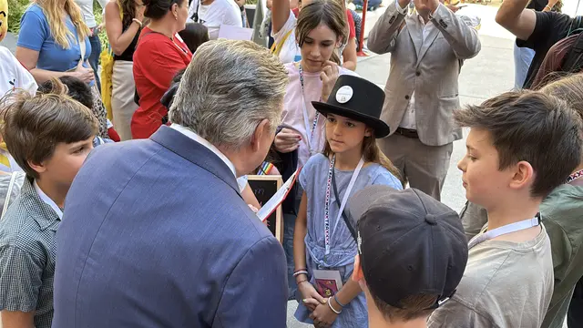 Ludwig (l.) hatte auch Zeit für den politischen Austausch mit seiner Amtskollegin Theresa. | Foto: Johannes Reiterits/MeinBezirk Wien