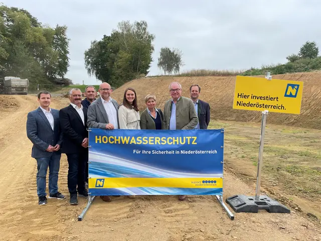 Bei der Fertigstellung des letzten Rückhaltebeckens rund um Gastern im November 2024. | Foto: VPNÖ