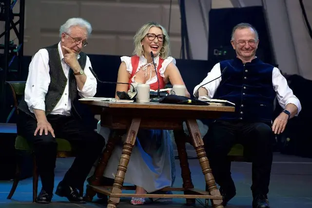 Gerd Anthoff, Monika Gruber und Michael Lerchenberg zeigen am 5. Oktober, wie Opern auf Bayrisch funktionieren. | Foto: Die Neugasse