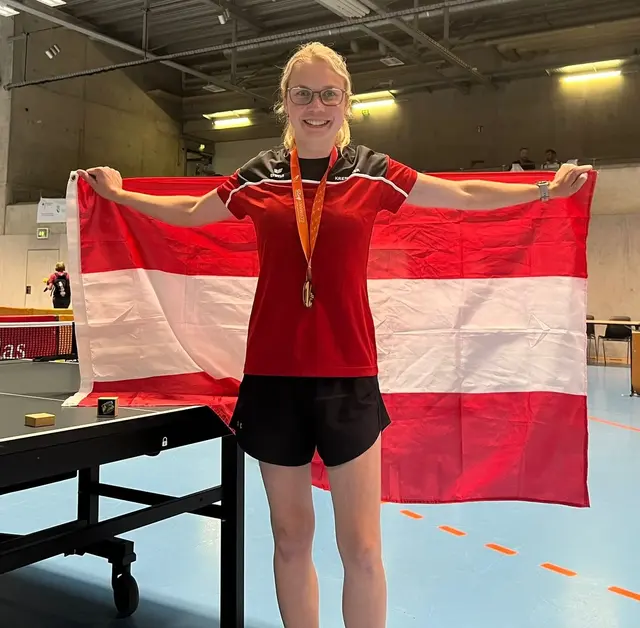 Stefanie Krenmayer holt die Goldmedaille aus Dresden nach Eberstalzell. | Foto: ÖTTV