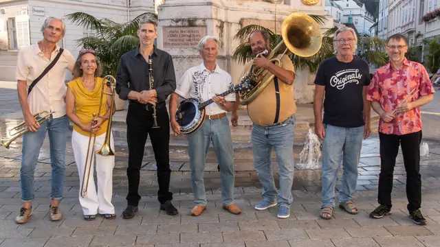 Frank Mack, Ursula Niederbrucker, David Marsall, Peter "Schwaaf" Schwanzer, Toni Straka, Helmut "Blacky" Schwarzer, Helmut Richter | Foto: Gerhard Maly