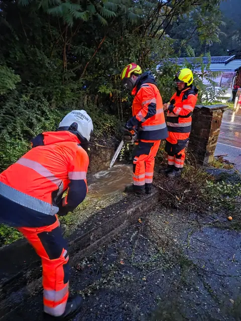 Im Pinzgau kam es zu mehreren Überflutungen.  | Foto: Feuerwehr Leogang