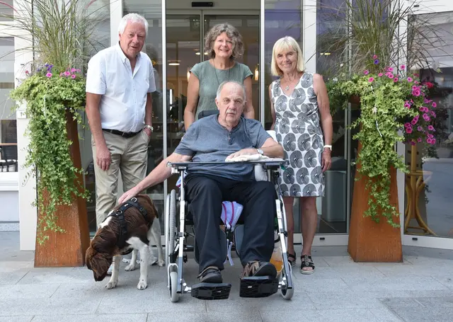 Der Geehrte freute sich über den Besuch. | Foto: Alois Gritsch