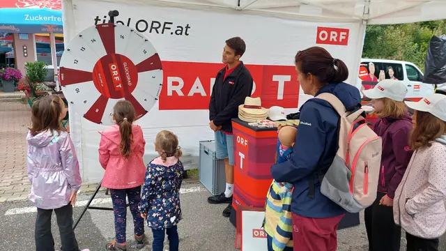 Das beliebte Glücksrad war auch wieder dabei.