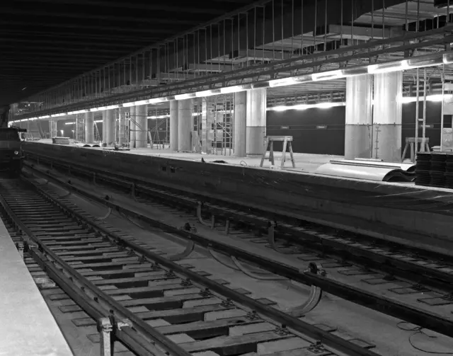 Die Baustelle der U1-Station Praterstern im März 1980. | Foto: Wiener Linien