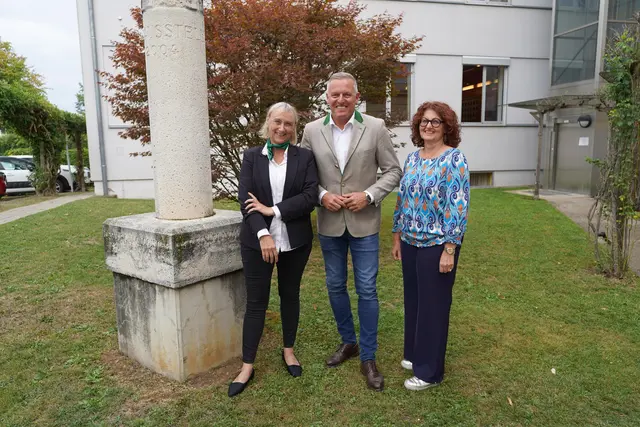 Landeshauptmann Mario Kunasek besuchte gemeinsam mit Landesamtsdirektorin Brigitte Scherz-Schaar die BH Leibnitz und ihre Leiterin, Karin Wiesegger-Eck. | Foto: Land Steiermark
